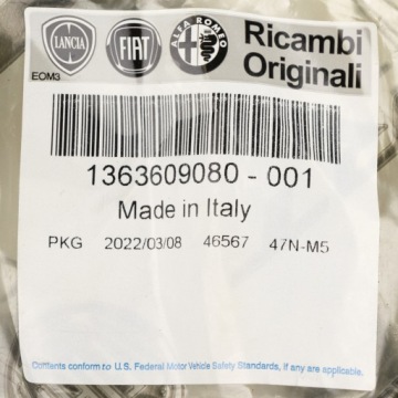 Fiat OE 1363609080 Шланг интеркулера