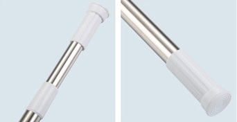 ВЫДВИЖНАЯ КАРДИНА ДЛЯ ОДЕЖДЫ КАРДИНА ДЛЯ ШТОР ДИАМЕТРОМ 70-120 СМ. 20мм СЕРЕБРО