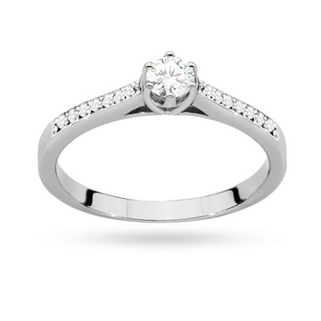 ZŁOTY PIERŚCIONEK pr. 585 z BRYLANTAMI 0,29ct 14k