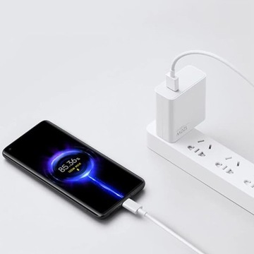 БЫСТРОЕ ЗАРЯДНОЕ УСТРОЙСТВО 120 Вт ДЛЯ XIAOMI HONGMI USB TYPE-C + КАБЕЛЬ