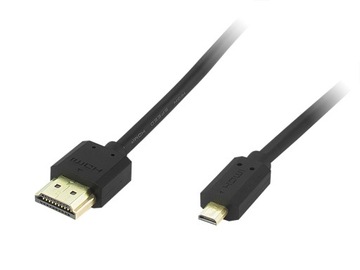 KABEL HDMI - MICRO HDMI 1,5M FULL HD 4K HQ ZŁOCONY