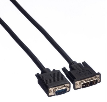 VALUE Kabel DVI-A(18+5) - VGA(HD-15) M/M 2m czarny