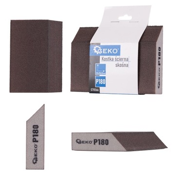 GĄBKA SZLFIERSKA KOSTKA ŚCIERNA SKOŚNA 125x90x25MM P180 4 PŁASZCZYZNY