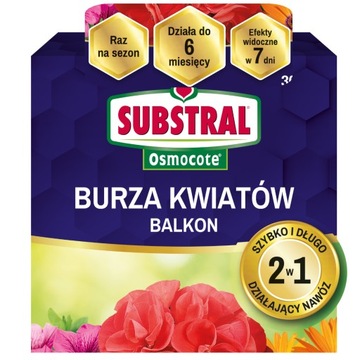 Burza Kwiatów 300g BALKON Substral nawóz Osmocote DŁUGO DZIAŁAJĄCY SZYBKI