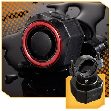 ALARM ROWEROWY ANTYKRADZIEŻOWY + LAMPA TYLNA LAMPKA ROWEROWA DZWONEK PILOT