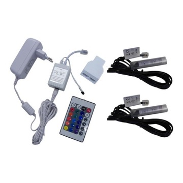 Светодиод RGB- 2 точки/15 цветов/Пульт дистанционного управления/Клип