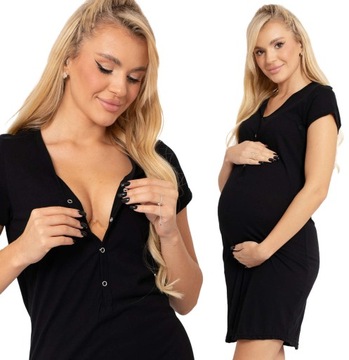 KOSZULA CIĄŻOWA NOCNA DO KARMIENIA NA NAPY XXXL