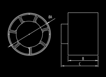 Вентилятор канальный 100фи, производительный, 100м3/ч, энергосберегающий, тихий, Доспель