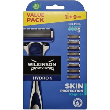 Zestaw do Golenia WILKINSON Hydro 5 Skin 9x Wkłady + Rączka
