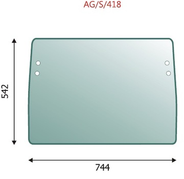Szyba przednia dolna JCB JS