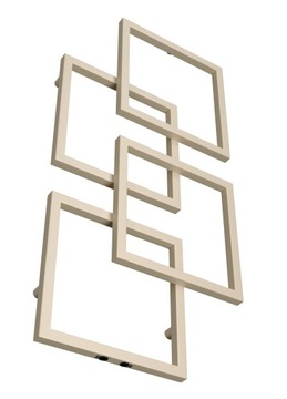 Grzejnik dekoracyjny QUADRATO 1280x660 QUARTZ 1