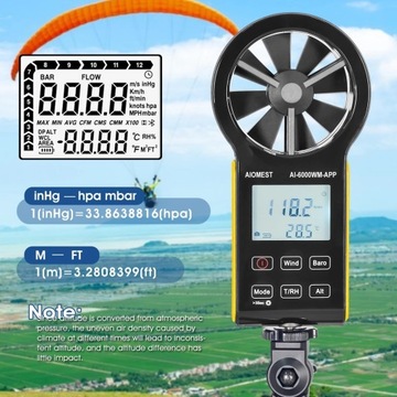 AIMESST 6000WM-APP DIGRATICE HANGED CONGENCE CFM HVAC METER