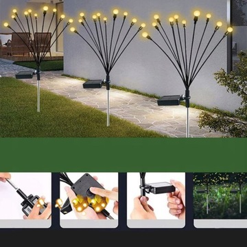 2 шт. СОЛНЕЧНЫЕ ЛАМПЫ ШАРИКИ светлячки садовые лампы 2x10LED