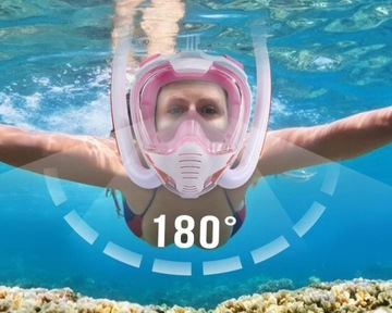 ПОЛНОЛИЦЕВАЯ МАСКА ДЛЯ ДАЙВИНГА С ДЕРЖАТЕЛЕМ GoPro ДЛЯ ПЛАВАНИЯ AntiFog S/M