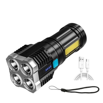 Latarka LED Kempingowa Wysokiej Mocy 1000 Lumenów 4 Tryby COB