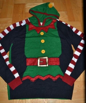 33# next Świąteczny Sweter męski Elf Skrzat L/XL