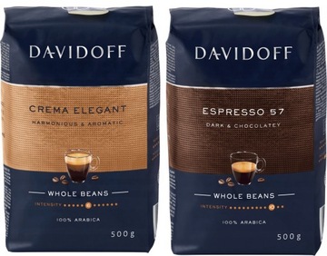 KAWA DAVIDOFF ZESTAW CREMA & ESPRESSO ZIARNISTA 2x 500g