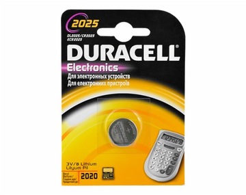 5 szt. Bateria Litowa Duracell CR2025, 3V.
