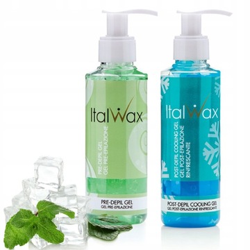 Zestaw ItalWax 2x250ml ŻEL przed + po depilacji
