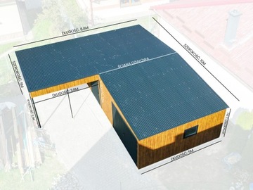 Жестяной гараж с крышей / под дерево / гаражи из листового металла TRANSTAL