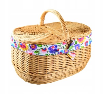 KOSZYK NA PIKNIK wiklinowy kosz PIKNIKOWY roz. 3XL