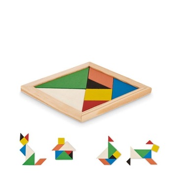 TANGRAM GRA LOGICZNA UKŁADANKA KLOCKI 7 elementów