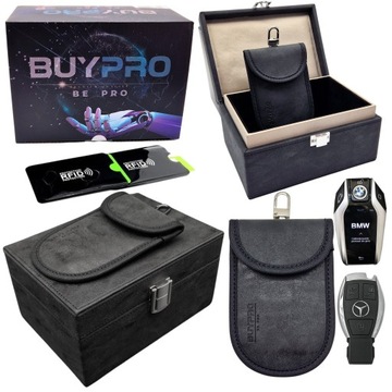 Pudełko na Kluczyk Klatka Faraday Blokuje Keyless GSM GPS BOX + Etui + RFID