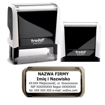 Pieczątka Firmowa Trodat Printy 4913 biała 5-8 wierszy jakość premium