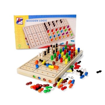 Woodyland Drewniana gra logiczna Master Mind Logic Łamacz kodów