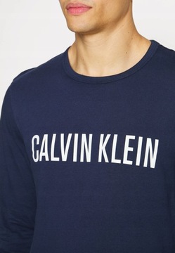 Calvin Klein _ Męski Granatowy Longsleeve Logo CK NAVY _ M