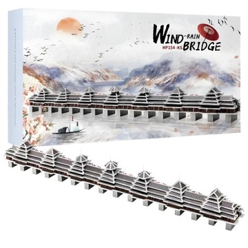 PIECECOOL 3D METAL PUZZLE - MOST WIATROWO-DESZCZOWY Z CHIN