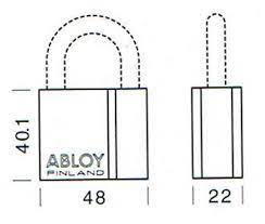 Kłódka Abloy PL330C/25 - 2X klucz Classic