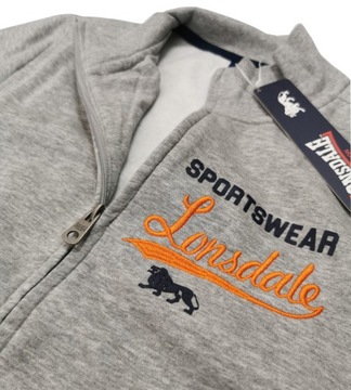 LONSDALE Bluza Męska ROZPINANA Kieszenie Bawełna