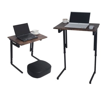 STOLIK SKŁADANY STOLIK KOMPUTEROWY VINTAGE REGULOWANE