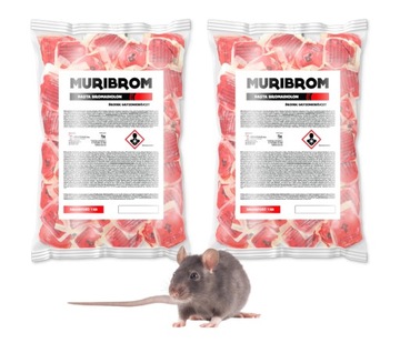 2X SILNA TRUTKA ŚRODEK NA SZCZURY MYSZY GRYZONIE PASTA W SASZETKACH 1KG