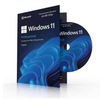 Microsoft Windows 11 PRO z płytą CD wersja angielska pudełkowa BOX