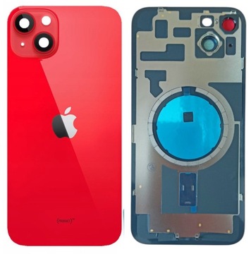 Klapka Plecki Tył iPhone 14 Plus Red Czerwony z Ramką i Magnesami MAGSAFE
