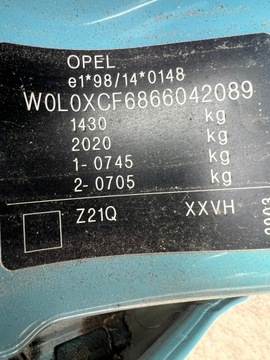 DVEŘE LEVÉ LEVÝ PŘEDNÍ OPEL CORSA C 5D Z21Q