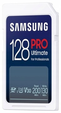 Карта памяти Samsung SD PRO Ultimate 128 ГБ MB-MY128S со считывателем