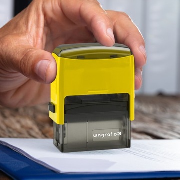 WAGRAF B3s ШТАМП ДЛЯ 6 СТРОК НАЗВАНИЕ КОМПАНИИ ОФИСНЫЙ ДИЗАЙН + ЛАСТИК