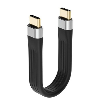 Короткий кабель USB C, 130 мм, быстрая зарядка, сверхскорость 10 Гбит/с для планшета