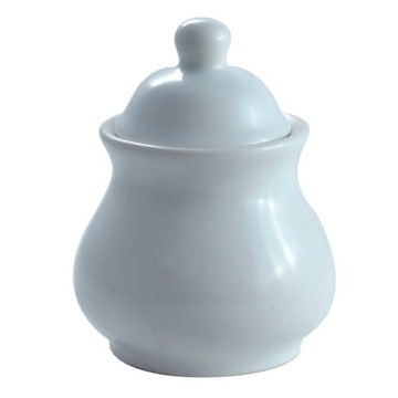 CUKIERNICA POJEMNIK NA CUKIER PORCELANA BIAŁA