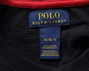 POLO RALPH LAUREN LONG SLEEVE Bawełniana Oryginalna Męska Koszulka XL