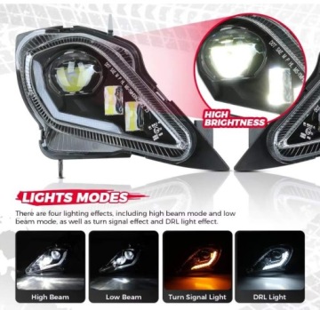 Передние светодиодные фары с подсветкой Yamaha Raptor 250 350 700 2004-2024
