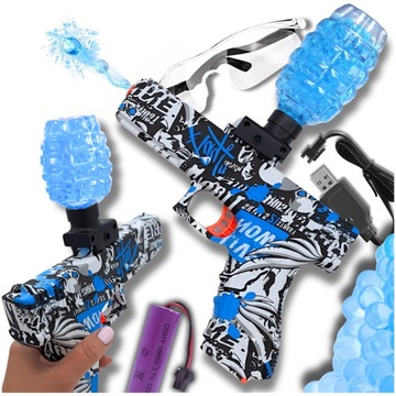 PISTOLET COLT GLOCK NA KULKI ŻELOWE WODNE AUTOMAT ORBEEZ MASZYNOWY OKULARY