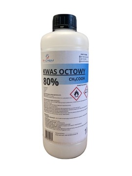 Kwas octowy 1L 80% czysty pszczoły nosemoza TFCHEM