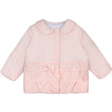 PŁASZCZYK dziewczęcy DO CHRZTU jasny róż 98