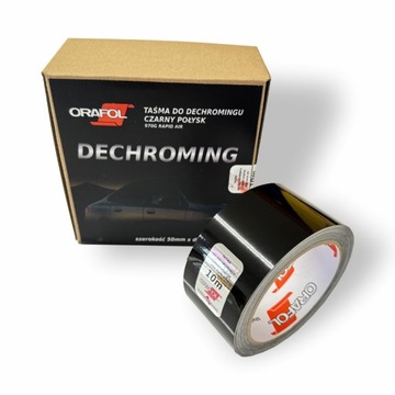 TAŚMA DO DECHROMINGU Oracal 970RA. 5cmx10m. CZARNY POŁYSK klej kanalikowy