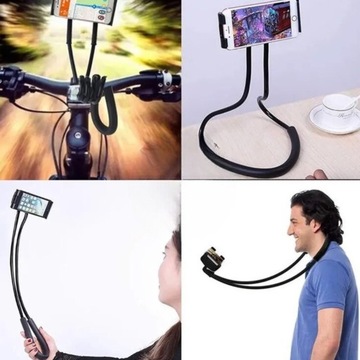 ДЕРЖАТЕЛЬ ДЛЯ ТЕЛЕФОНА ЗА ГОЛОВОЙ ШЕЕЙ ПОВОРОТНЫЙ МОБИЛЬНЫЙ РЕЛЬЕФНЫЙ РЕЛАКС ОТДЫХ