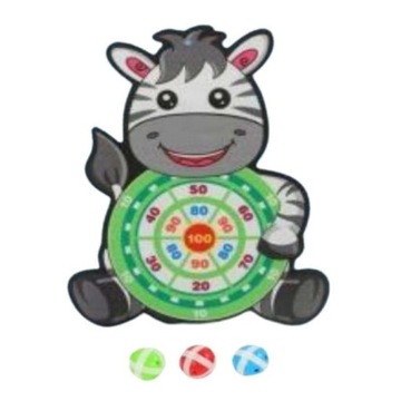 GRA NA RZEPY DART BEZPIECZNE RZUTKI TARCZA ZEBRA